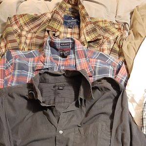 Mens Medium Button Ups and Long Sleeve Shirts